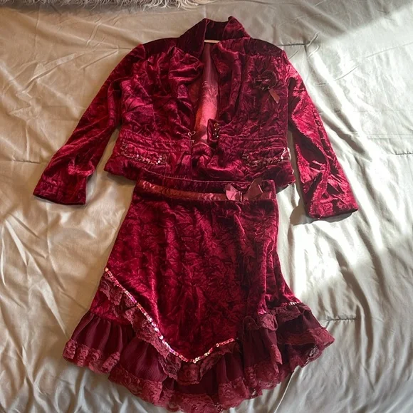 burgundy velvet blazer dress Monica Red Velvet Blazer Dress main image 0